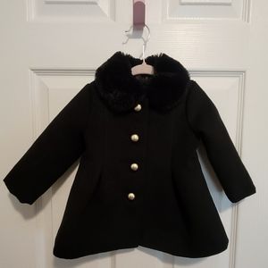 Children's Place Black Faux Dressy Peacoat